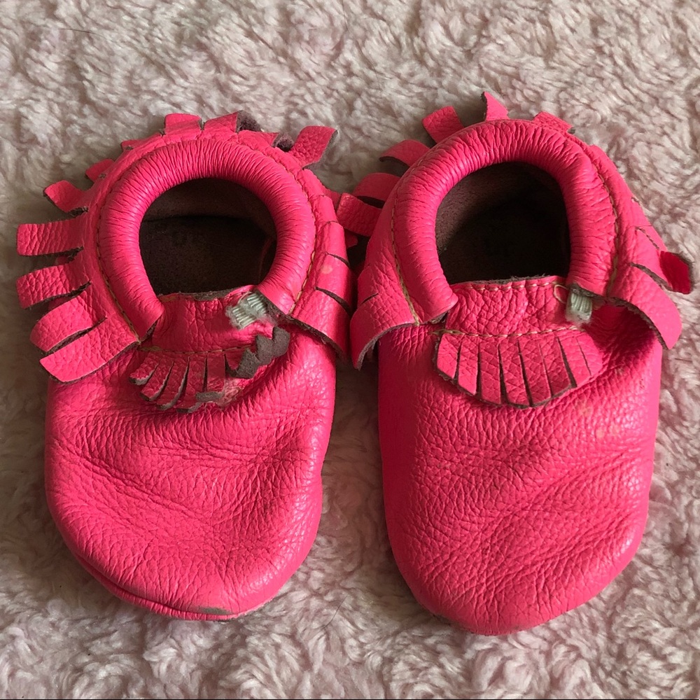 Freshly Picked Neon Pink Moccasins